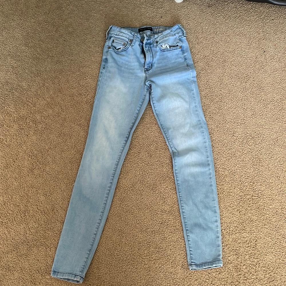 aeropostale solid light blue jeans 2r